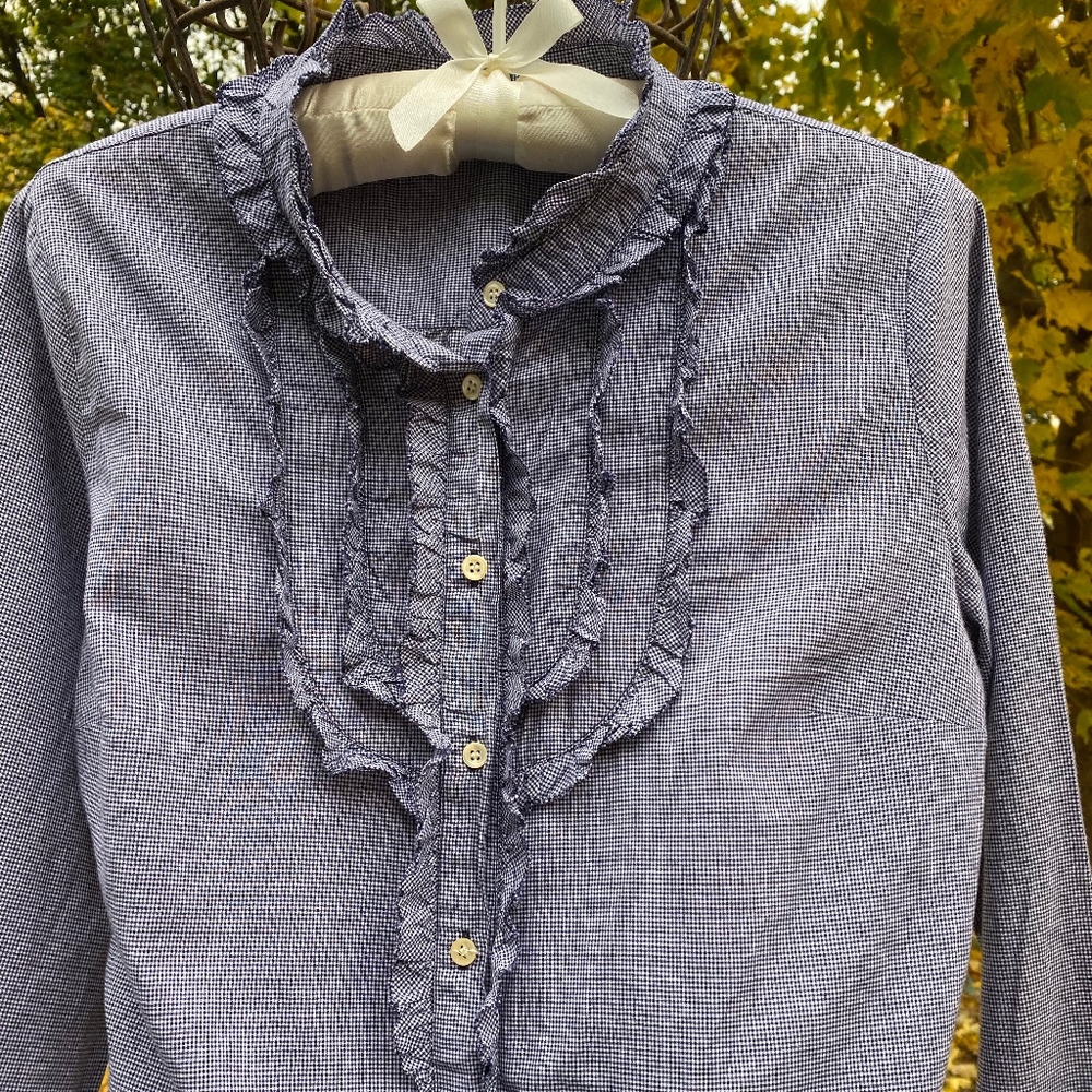 J CREW RUFFLE BLOUSE - Picture 2 of 10